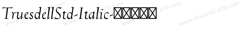 TruesdellStd-Italic字体转换