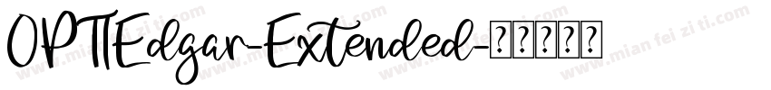 OPTIEdgar-Extended字体转换