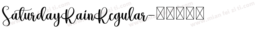 SaturdayRainRegular字体转换
