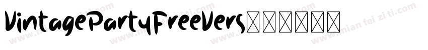 VintagePartyFreeVers字体转换