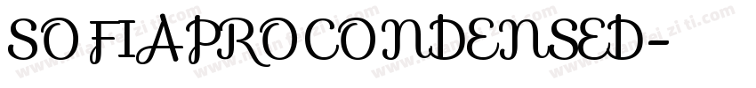 SOFIAPROCONDENSED字体转换