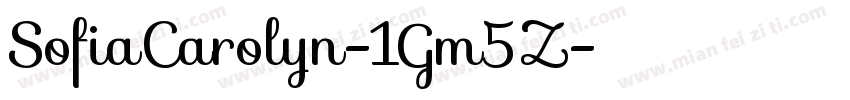 SofiaCarolyn-1Gm5Z字体转换