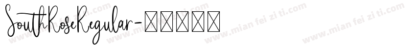 SouthRoseRegular字体转换