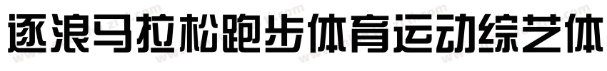 逐浪马拉松跑步体育运动综艺体字体转换