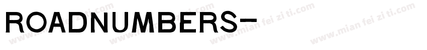 RoadNumbers字体转换
