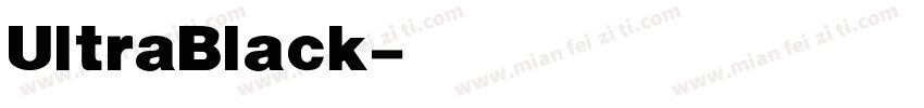 UltraBlack字体转换