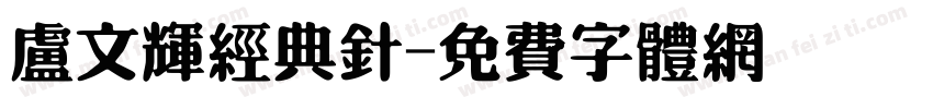 卢文辉经典针字体转换