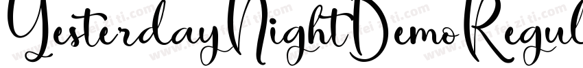 YesterdayNightDemoRegular字体转换