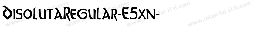 DisolutaRegular-E5xn字体转换