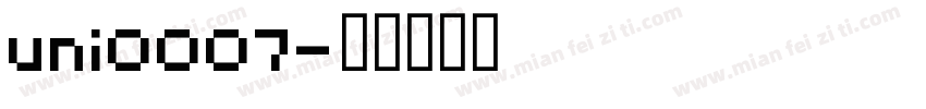 uni0007字体转换