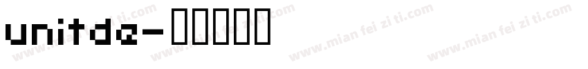 unitde字体转换