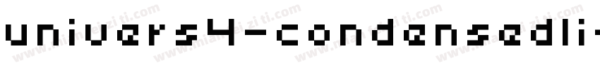 univers4-condensedli字体转换