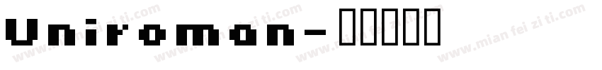 Uniroman字体转换