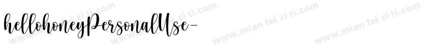 hellohoneyPersonalUse字体转换