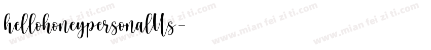 hellohoneypersonalUs字体转换