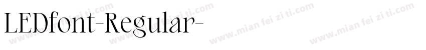 LEDfont-Regular字体转换
