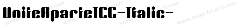 UniteAparteICG-Italic字体转换