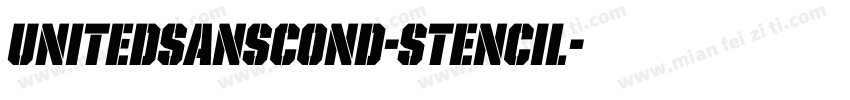 UnitedSansCond-Stencil字体转换
