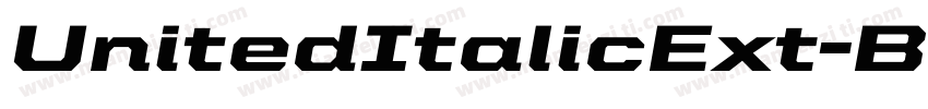 UnitedItalicExt-Black字体转换