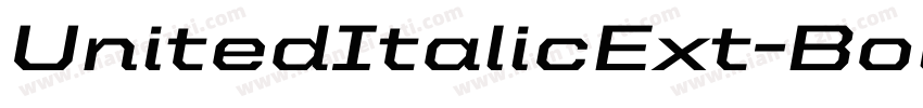 UnitedItalicExt-Bold字体转换