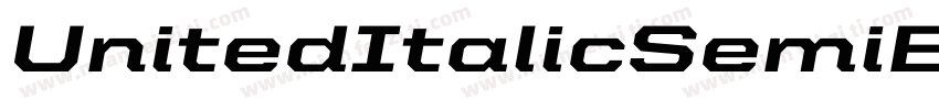 UnitedItalicSemiExt-Heavy字体转换