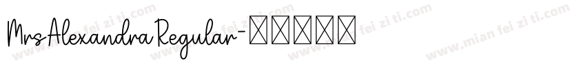 MrsAlexandraRegular字体转换
