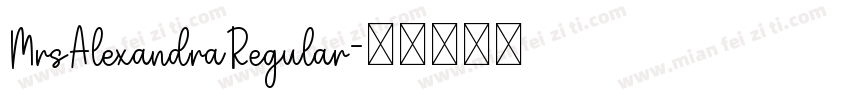 MrsAlexandraRegular字体转换
