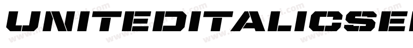 UnitedItalicSemiExt-Stencil字体转换