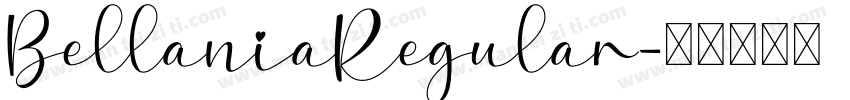 BellaniaRegular字体转换