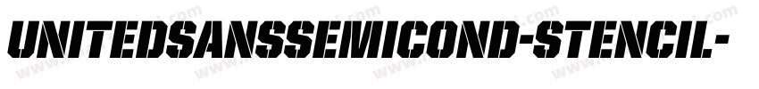 UnitedSansSemiCond-Stencil字体转换