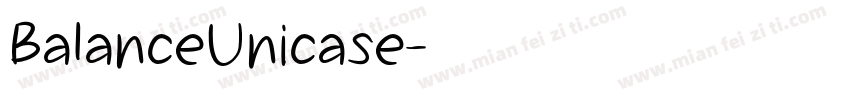 BalanceUnicase字体转换