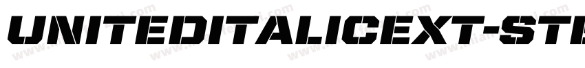 UnitedItalicExt-Stencil字体转换