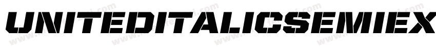 UnitedItalicSemiExt-Stencil字体转换
