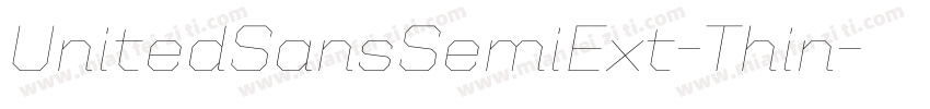 UnitedSansSemiExt-Thin字体转换