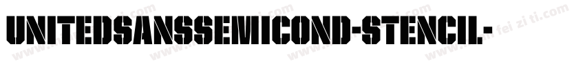 UnitedSansSemiCond-Stencil字体转换