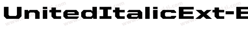 UnitedItalicExt-Black字体转换