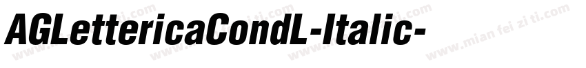 AGLettericaCondL-Italic字体转换