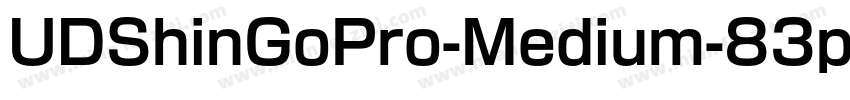 UDShinGoPro-Medium-83pv-RKSJ-H字体转换
