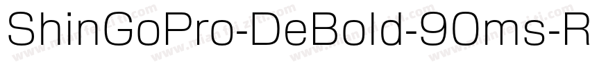 ShinGoPro-DeBold-90ms-RKSJ-H字体转换