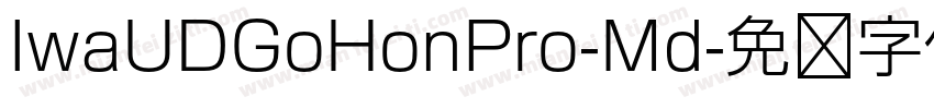 IwaUDGoHonPro-Md字体转换