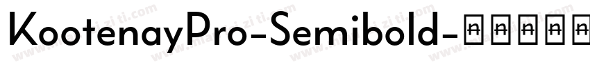 KootenayPro-Semibold字体转换