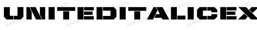 UnitedItalicExt-Stencil字体转换
