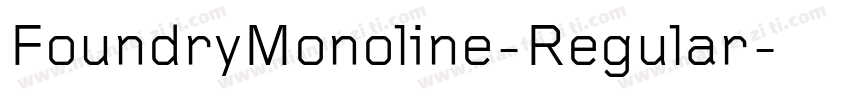 FoundryMonoline-Regular字体转换