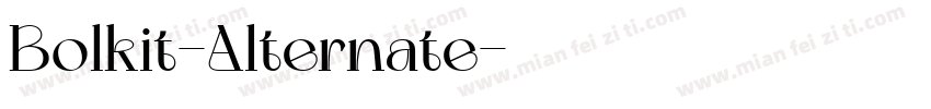 Bolkit-Alternate字体转换