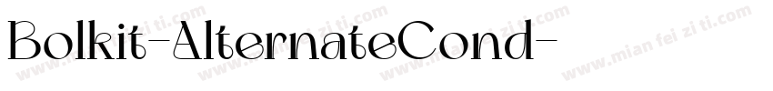 Bolkit-AlternateCond字体转换