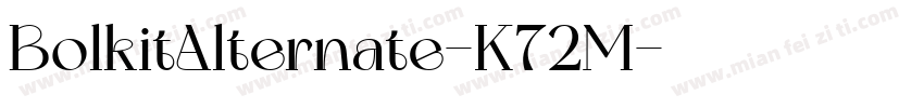 BolkitAlternate-K72M字体转换