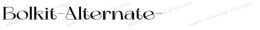 Bolkit-Alternate字体转换