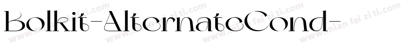 Bolkit-AlternateCond字体转换