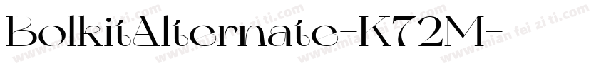 BolkitAlternate-K72M字体转换