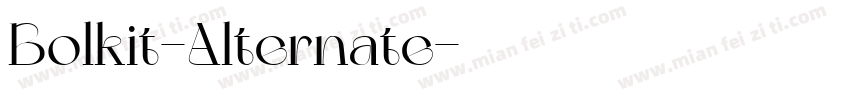 Bolkit-Alternate字体转换